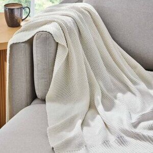 Better Homes and Gardens, Chunky Knit Papyrus Throw, Cotton-Blend, 50"x60".